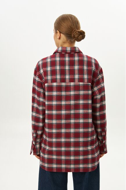 Женская рубашка в клетку фланелевая 9067 от byME 