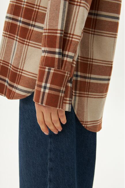 Женская рубашка в клетку фланелевая 9068 от byME 