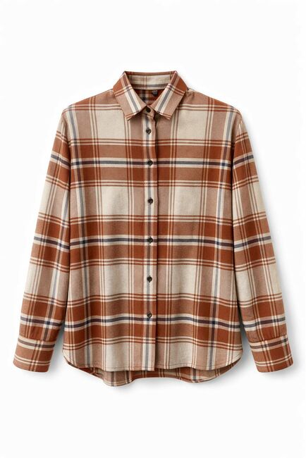 Женская рубашка в клетку фланелевая 9068 от byME 