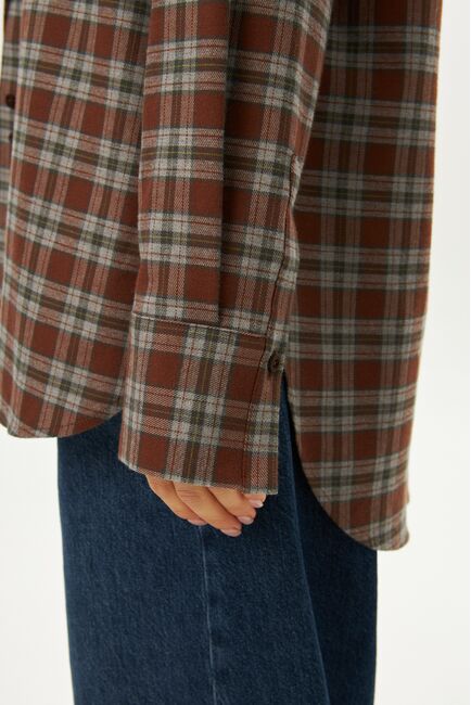 Женская рубашка в клетку фланелевая 9069 от byME 