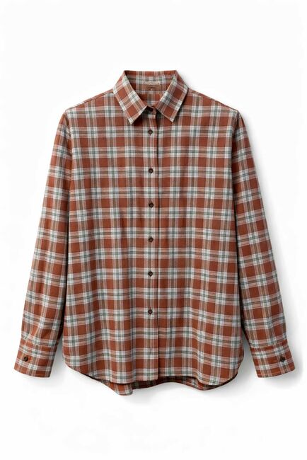 Женская рубашка в клетку фланелевая 9069 от byME 