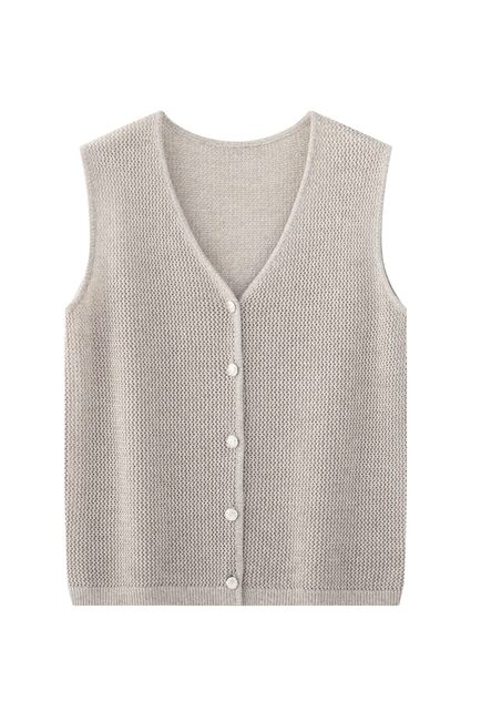 Жилет кэмел с шерстью мериноса-6W671 от byME 