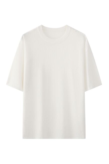 Футболка белая из хлопка и льна MS02-white от byME 