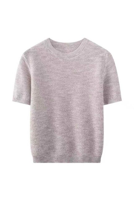 Футболка молочная из вискозы-ZJ965-white от byME 