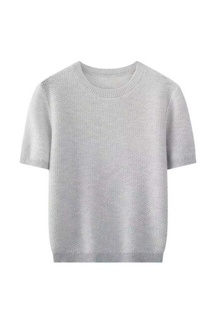 Футболка голубая из вискозы-ZJ965-blue от byME 