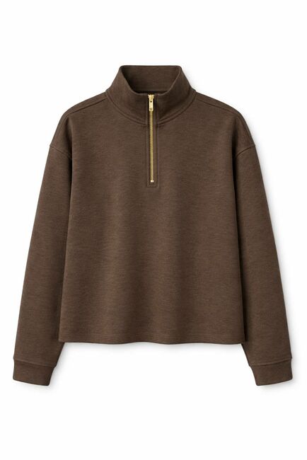 Женская толстовка на замке коричневая-505003 от LW 