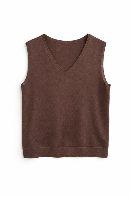 Топ из шерсти мериноса коричневый-02B20644-brown от byME 