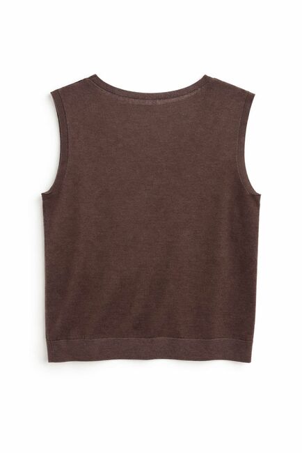 Топ из шерсти мериноса коричневый-02B20644-brown от byME 