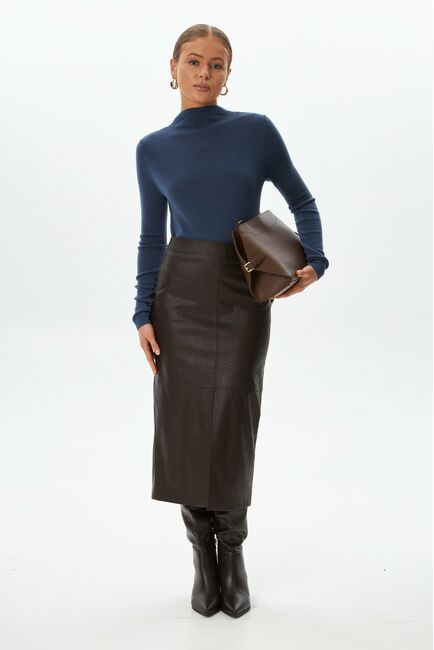 Лонгслив синий из шерсти мериноса-02B20112 от byME 