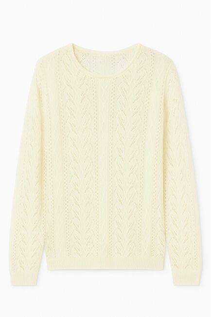 Джемпер из кашемира и шёлка молочный S-8151 от byME 