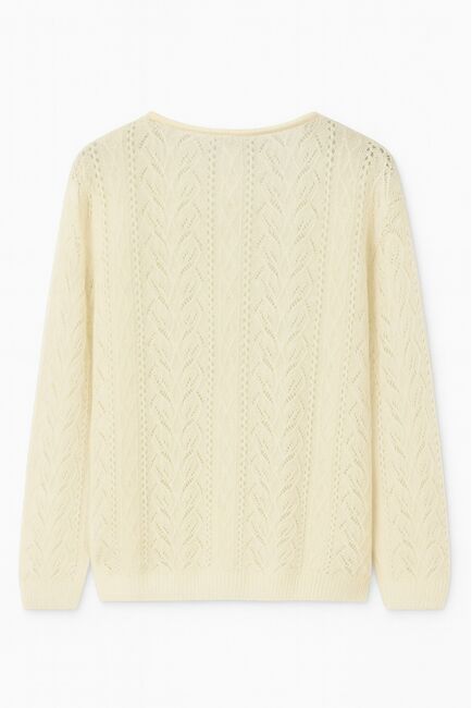 Джемпер из кашемира и шёлка молочный S-8151 от byME 