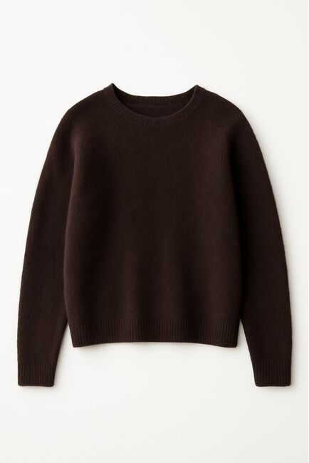 Джемпер из кашемира и шёлка в шоколадном цвете-8299-chocolate от byME 