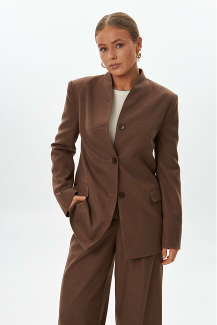 Жакет капучино с добавлением шерсти J1-1005 от byME 