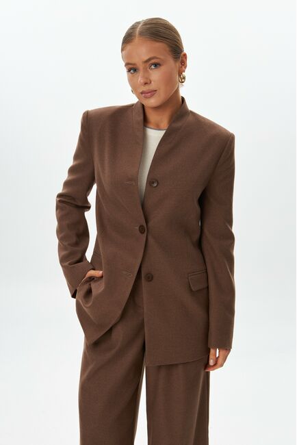 Жакет капучино с добавлением шерсти J1-1005 от byME 