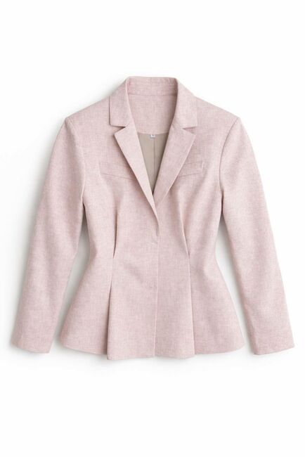 Жакет из хлопка и льна в розовом цвете J4-WS2657-05 от byME 