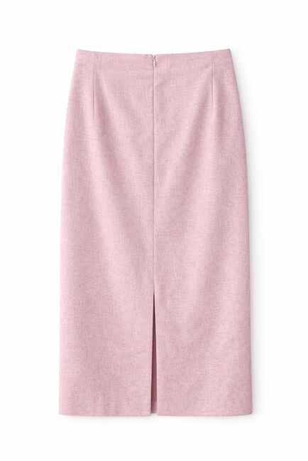Юбка из хлопка и льна розовая SK6-WS2657-05 от byME 