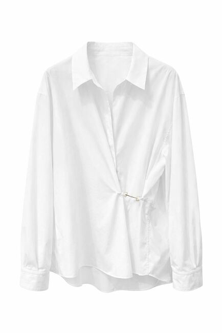 Рубашка из хлопка  в белом цвете  Y265223 от  