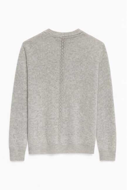 Джемпер из кашемира и шёлка в сером цвете-8299-gray от  