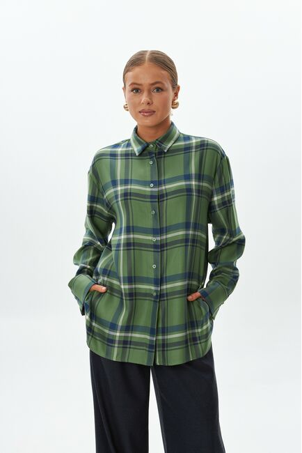 Женская рубашка под пуговицы -9049 от byME 