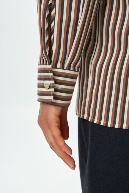 Рубашка из хлопка в полоску  9057 от byME 