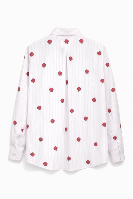 Женская рубашка в полоску с красными болгарскими перцами 9080 от byME 