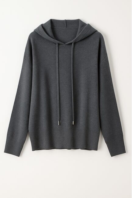 Джемпер  с капюшоном из хлопка в сером цвете MQ060 от byME 