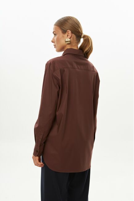 Женская рубашка коричневая -9037 от byME 