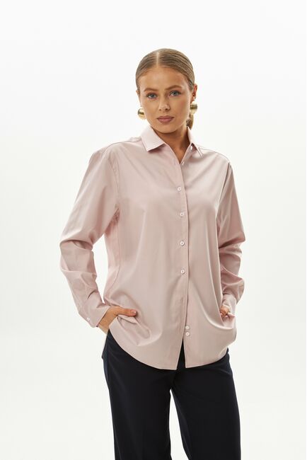 Женская рубашка в пудровом цвете-9038 от byME 