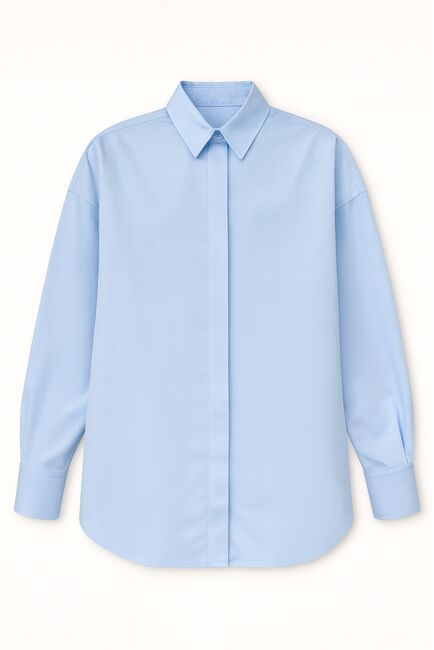 Женская рубашка из бамбука голубая-9033 от byME 