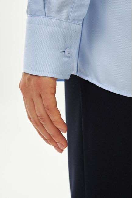 Женская рубашка из бамбука голубая-9033 от byME 