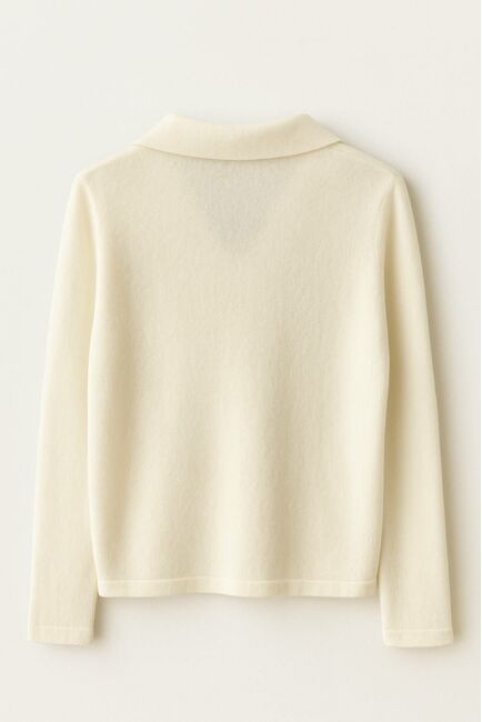 Джемпер с воротником-поло из кашемира молочный -01B10020 от byME 