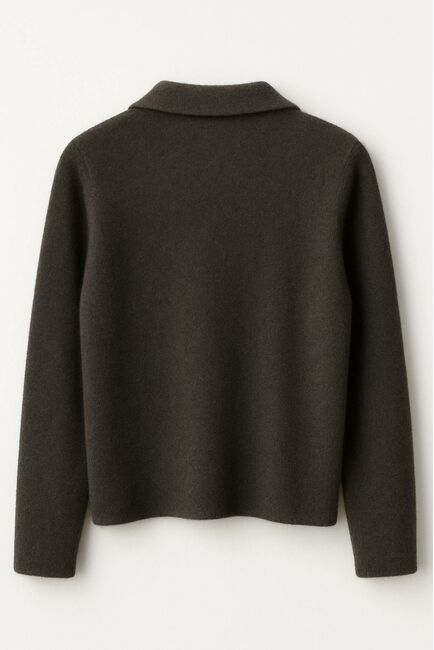 Джемпер с воротником-поло из кашемира чёрный -01B10020 от byME 