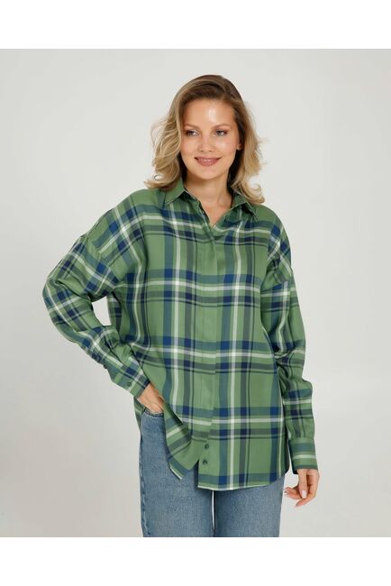 Женская рубашка под пуговицы -9049 от byME 