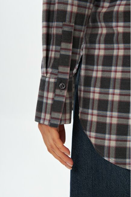 Женская рубашка фланелевая из хлопка в клетку -9051 от byME 