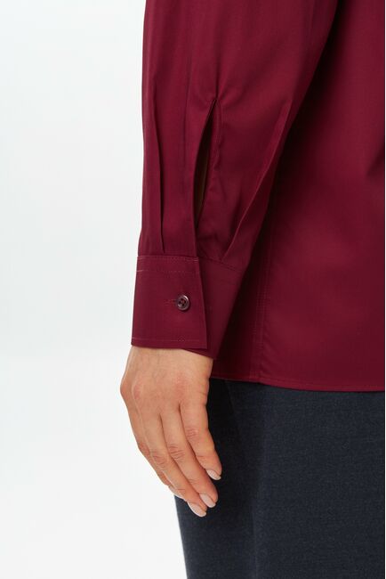 Женская рубашка вишнёвая из хлопка -9055 от byME 