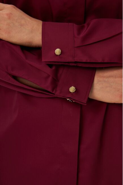 Женская рубашка вишнёвая из хлопка -9055 от byME 