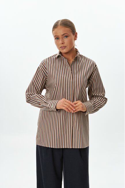 Рубашка из хлопка в полоску  9057 от byME 