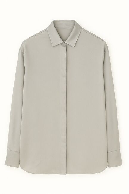 Женская рубашка из вискозы серая-9017 от byME 