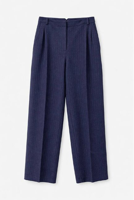 Женские брюки из шерсти синие в полоску TR018-1008 от byME 