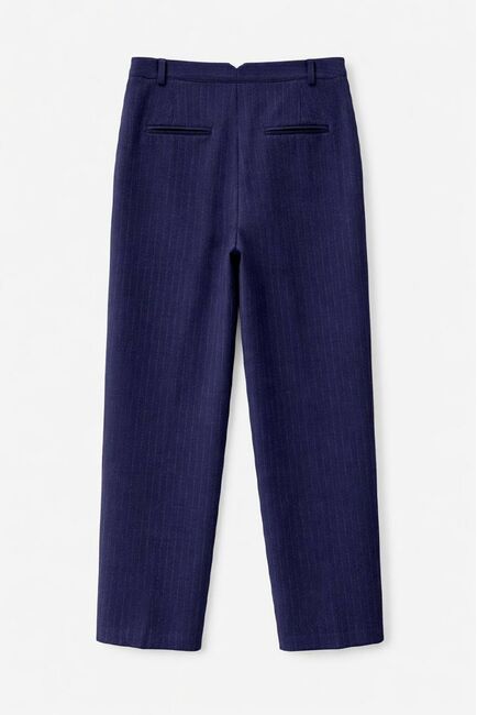 Женские брюки из шерсти синие в полоску TR018-1008 от byME 