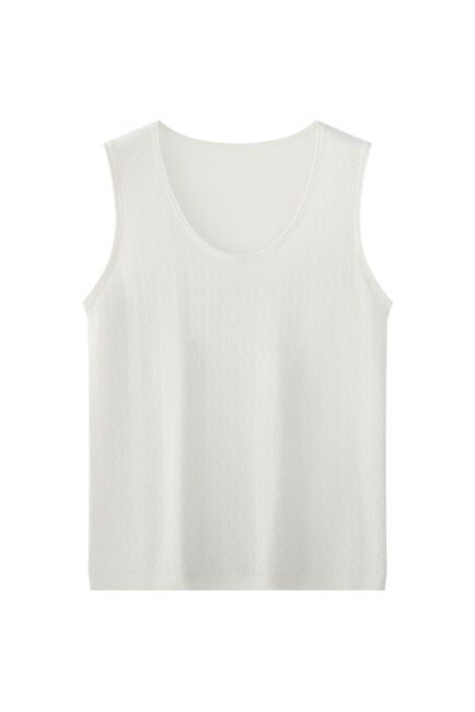 Топ белый из лиоцелла шелка хлопка и льна-SL3563-white от byME 