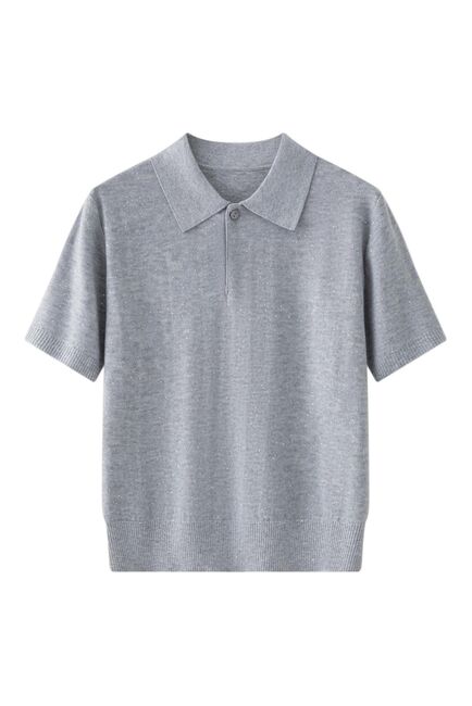 Джемпер серый из шерсти мериноса и акрила-6W218-gray от byME 