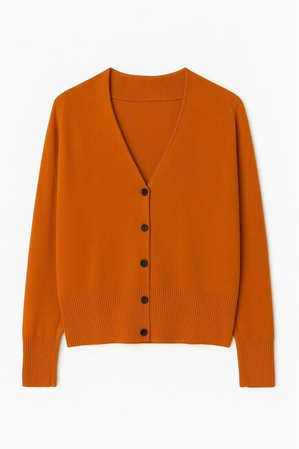 Кардиган терракотовый из шерсти мериноса-02А20491 от ByME 