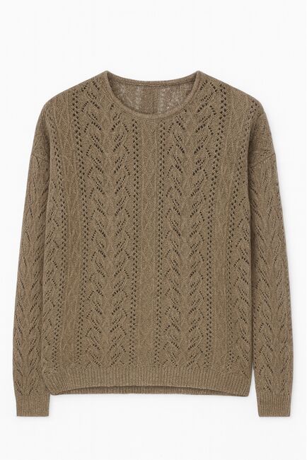 Джемпер из кашемира и шёлка кофейный S-8151 от byME 