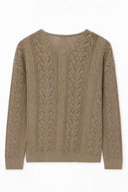 Джемпер из кашемира и шёлка кофейный S-8151 от byME 