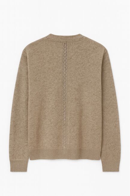 Джемпер из кашемира и шёлка цвета кофе с молоком - 8299-coffee от byME 