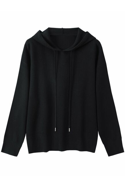 Джемпер  с капюшоном из хлопка в чёрном цвете MQ060-black от byME 