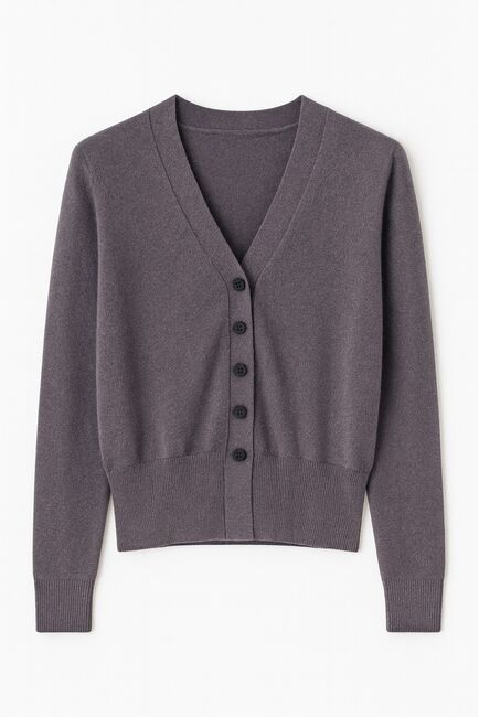 Кардиган женский из шерсти мериноса цвет серый-LWSW-205003 от LW 