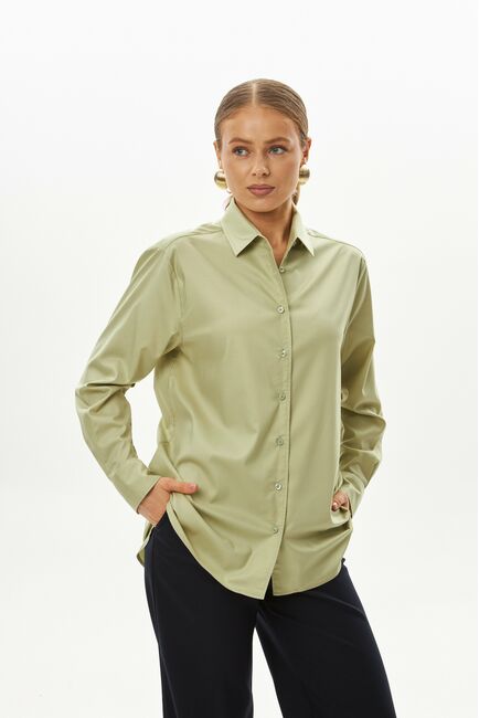 Женская рубашка зеленая-9039 от ByME 