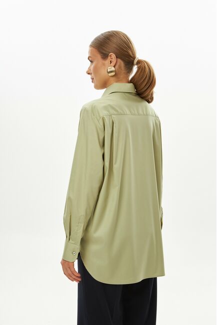 Женская рубашка зеленая-9039 от ByME 